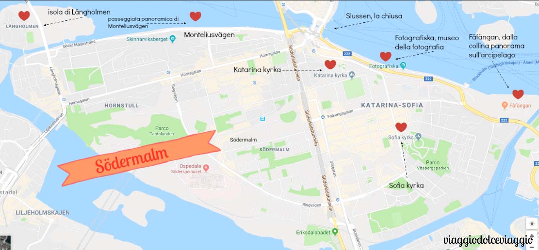 sodermalm Stoccolma Stockholm map