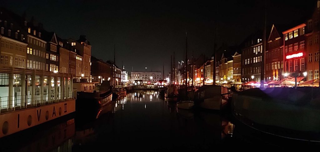Copenhagen Nyhavn by night