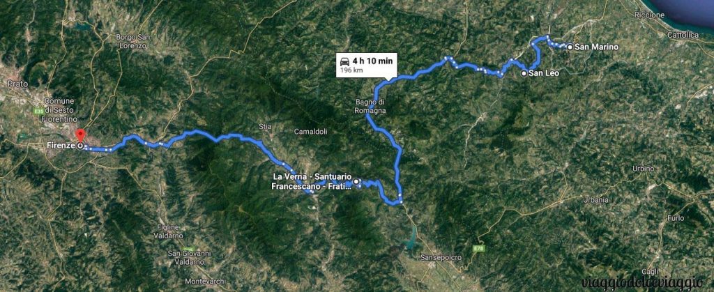 Itinerario in moto dell'Italia centrale